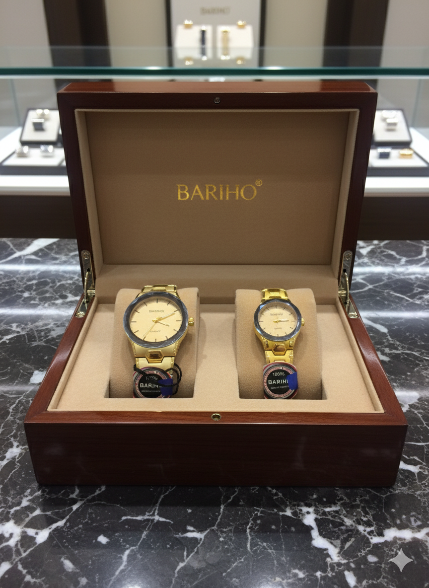 Luxury Gold Wristwatches |Timeless Couple Watch Set.