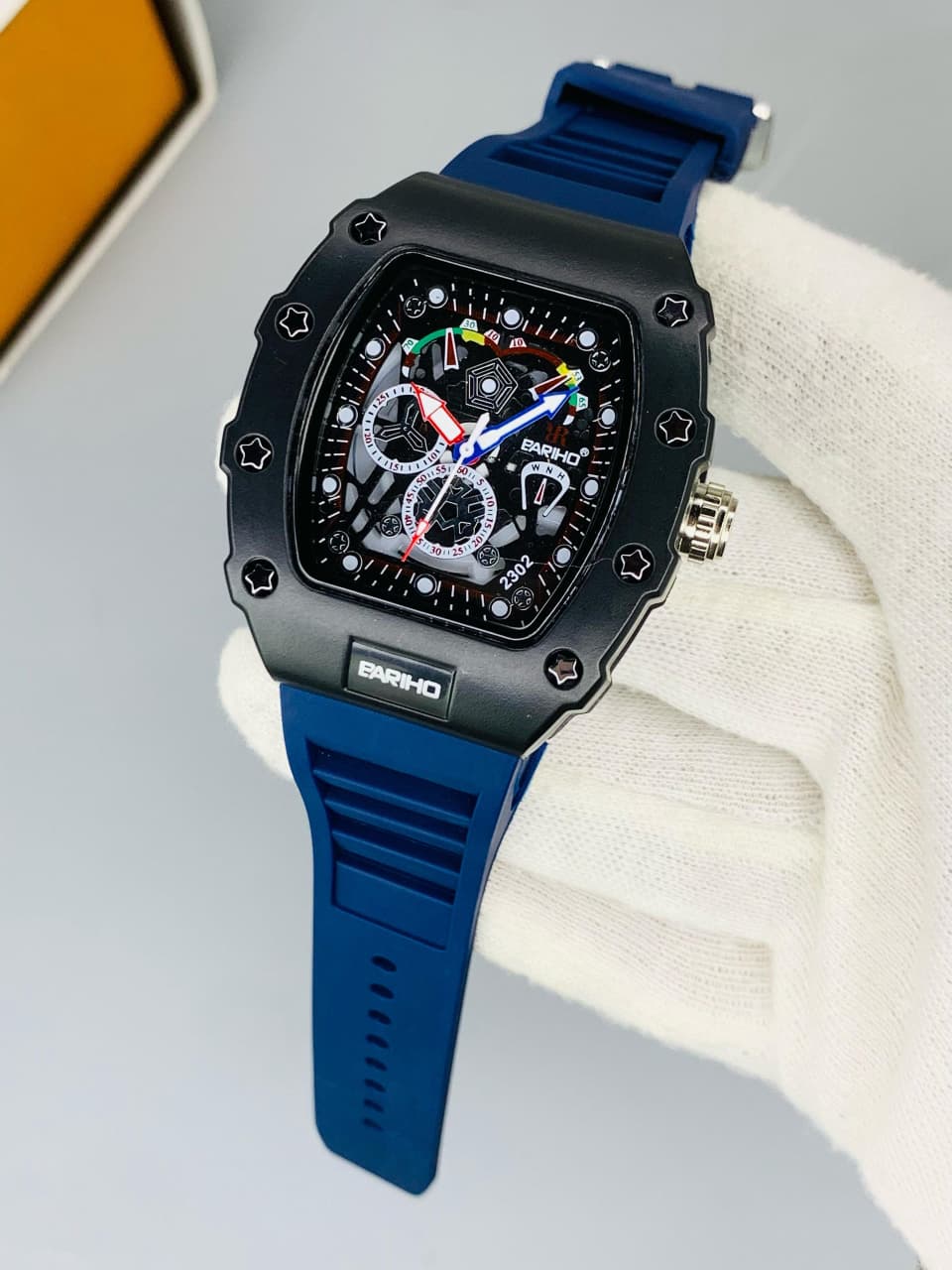 Skeleton Sport Chrono Watch — Multi-Color Strap Edition (7 Premium Strap Options)