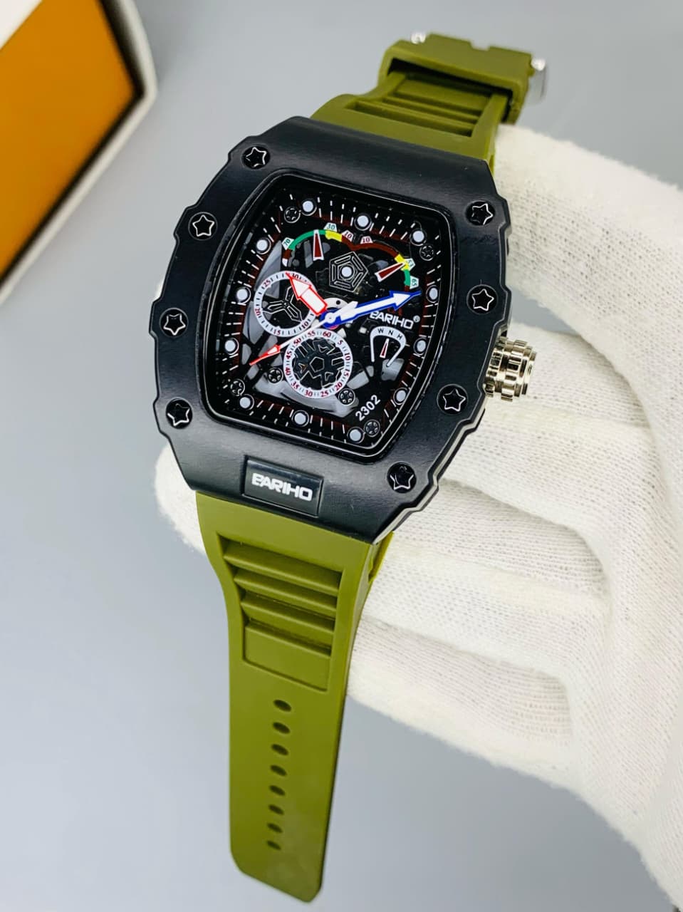 Skeleton Sport Chrono Watch — Multi-Color Strap Edition (7 Premium Strap Options)