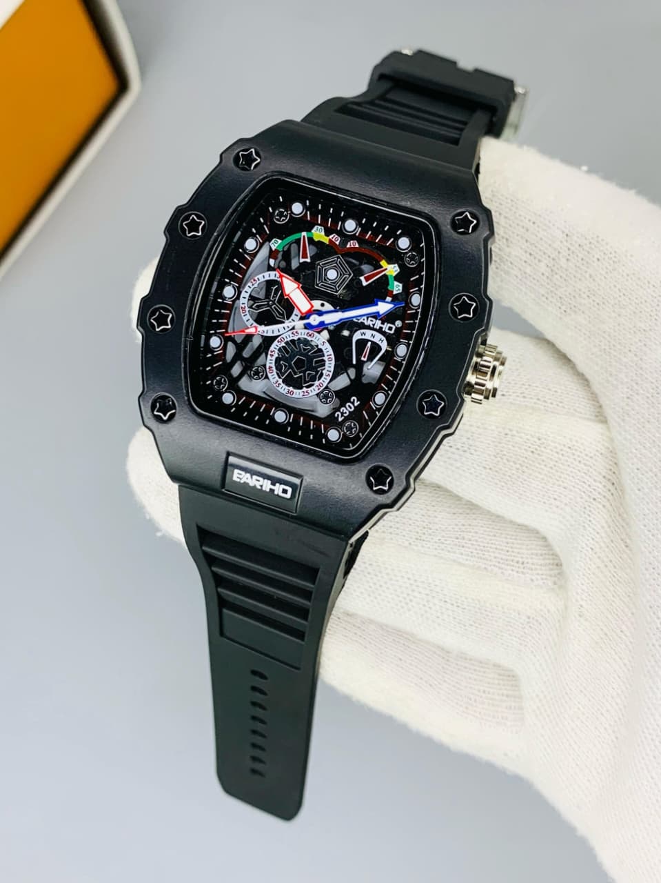 Skeleton Sport Chrono Watch — Multi-Color Strap Edition (7 Premium Strap Options)