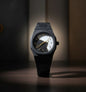 Men’s Black Aura Watch – Premium Black Marble Stone Dial | Luxury Wristwatch